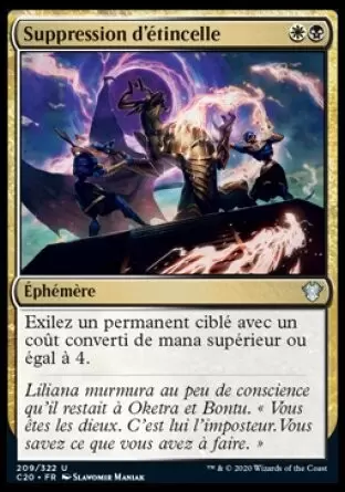 Commander 2020 - Suppression d\'étincelle