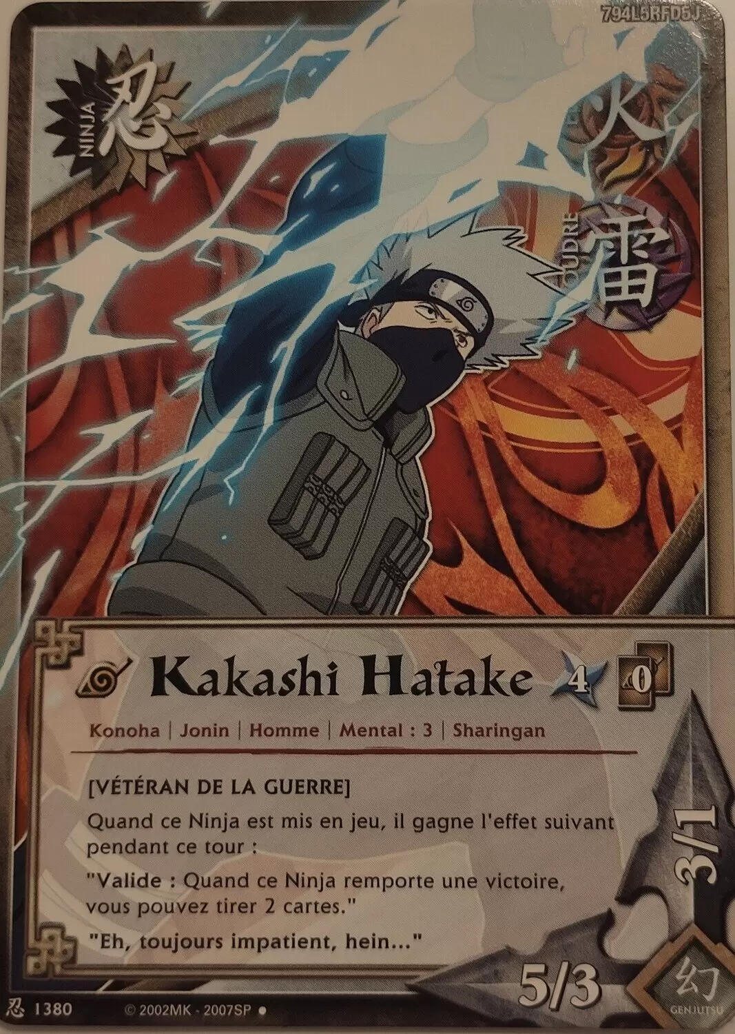 Cartes Naruto Série 24 Sage\'s Legacy - Kakashi Hatake