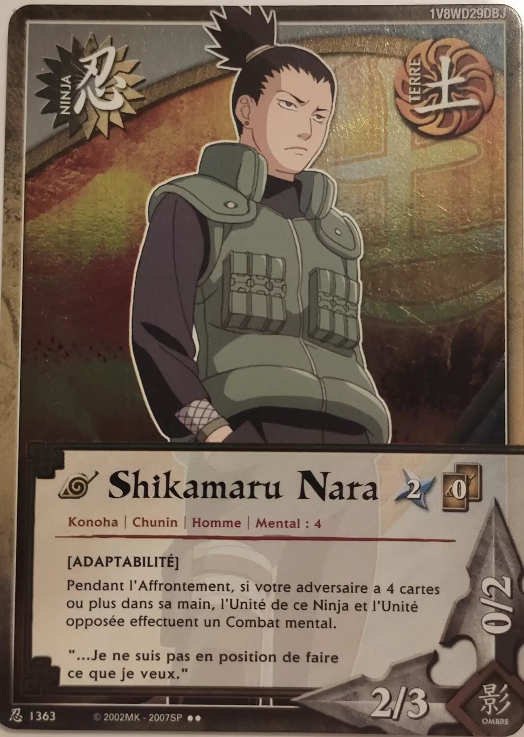 Cartes Naruto Série 24 Sage\'s Legacy - Shikamaru Nara