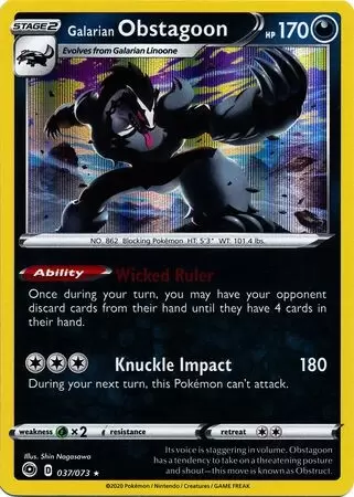 Champion\'s Path - Galarian Obstagoon Holo