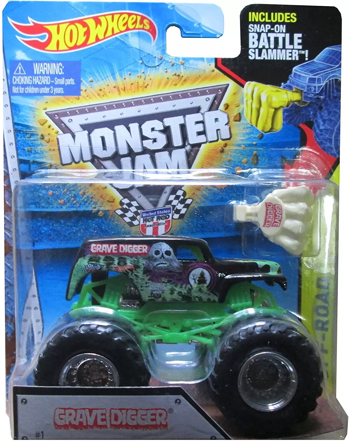 Hot Wheels Monster Jam - Grave Digger (with Snap-On Battle Slammer)