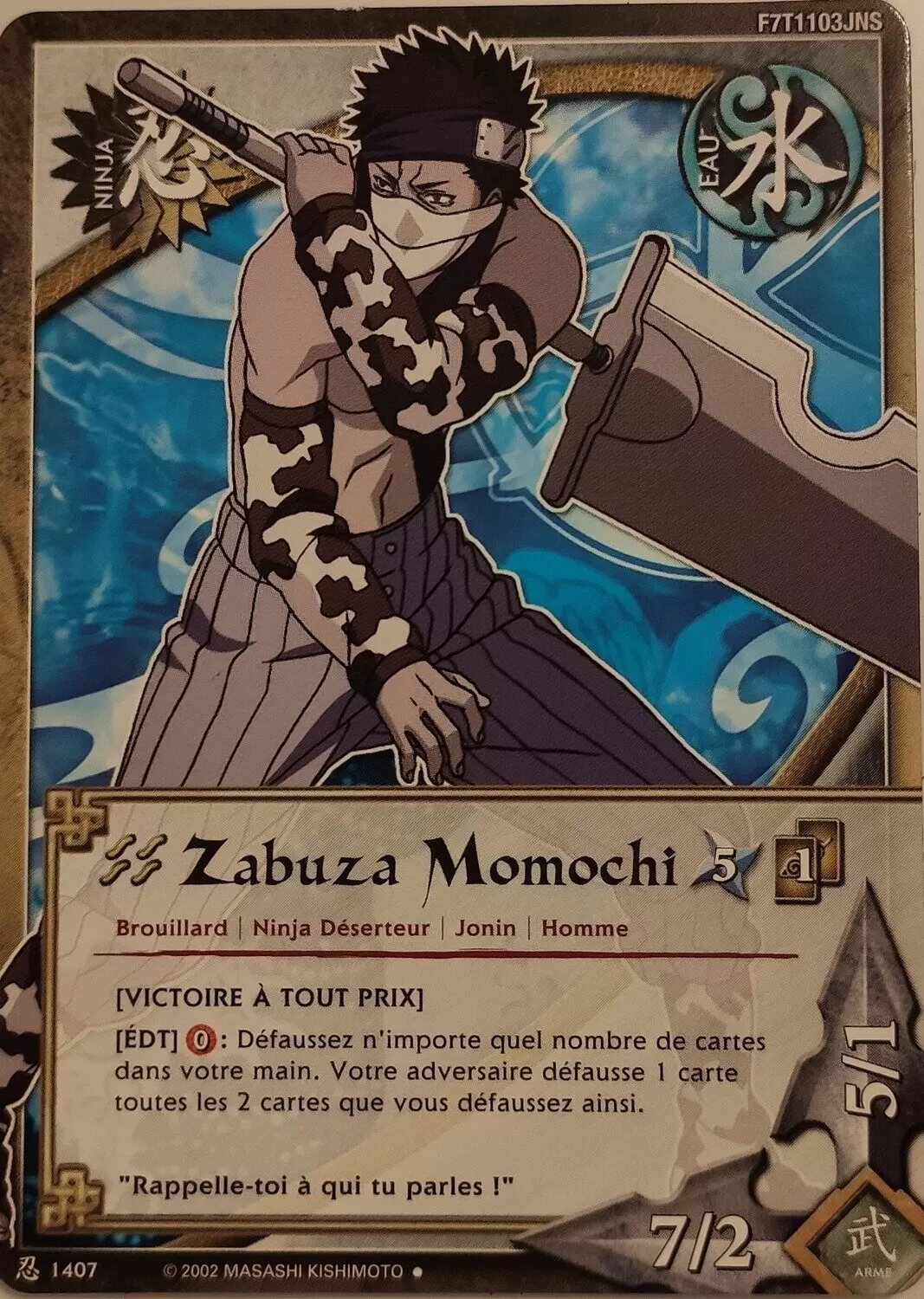 Cartes Naruto Série 24 Sage\'s Legacy - Zabuza Momochi