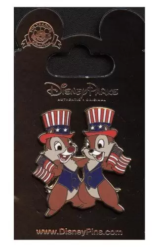 Disney Pins Open Edition - 4th Of July Chip And Dale
