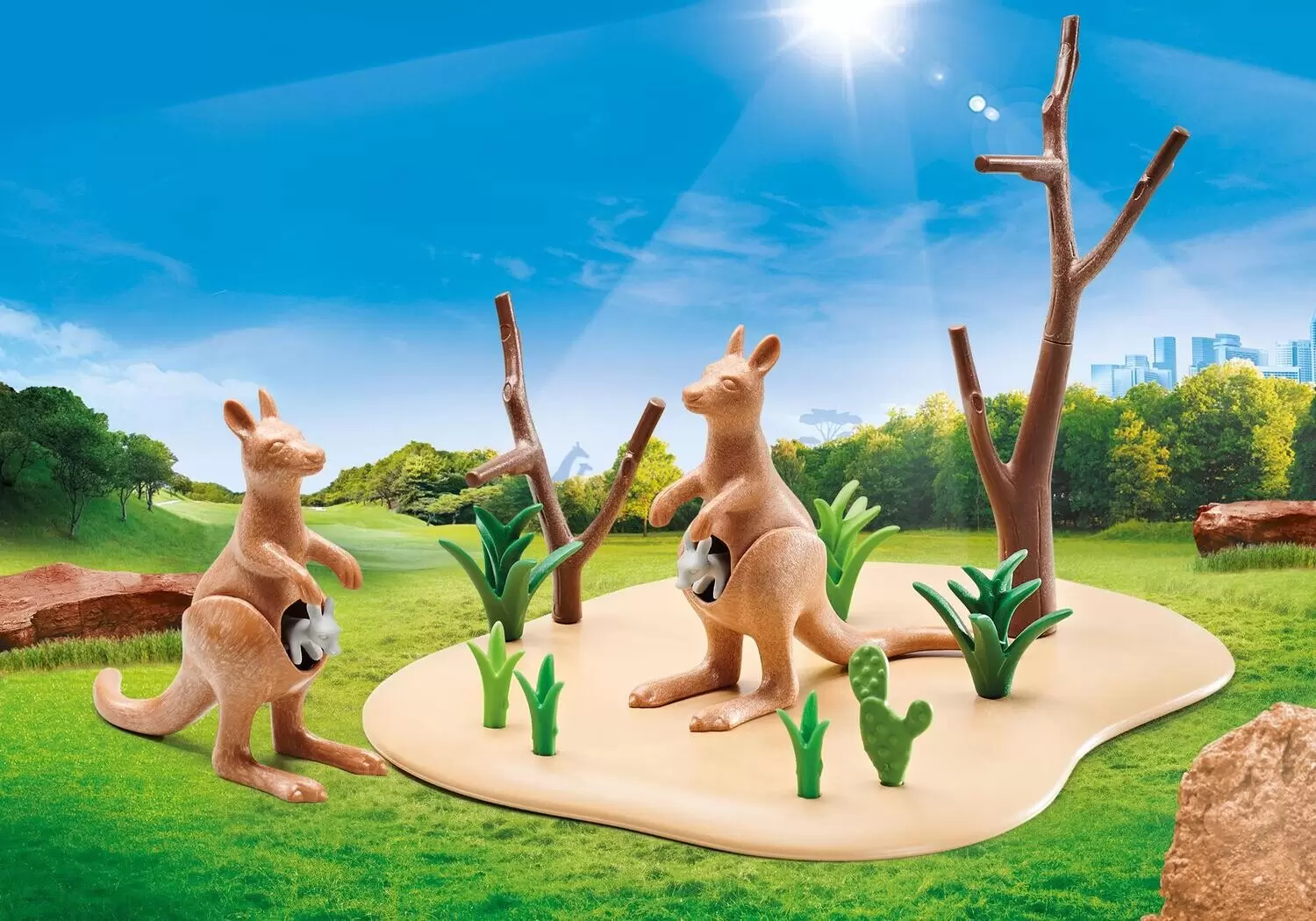 Plamobil Animal Sets - Kangaroo Family