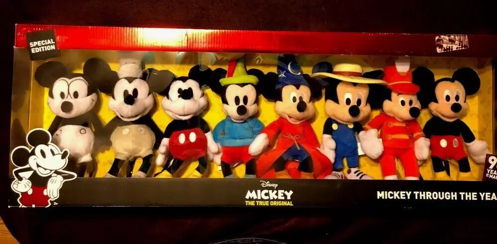 Walt Disney Plush - Mickey And Friends - Mickey Through The Years Set