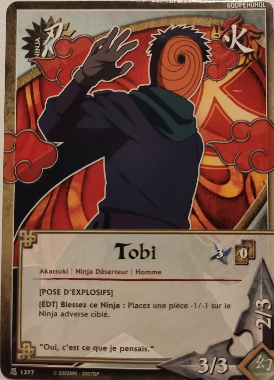 Cartes Naruto Série 24 Sage\'s Legacy - Tobi