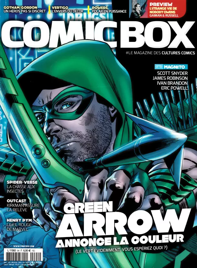 Comic Box - Green Arrow annonce la couleur