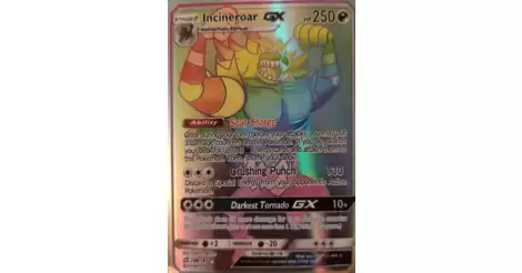 SM TEAM UP SET Pokemon Incineroar GX 188/181 Ultra Rare Holo Card