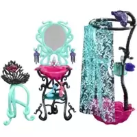 Blue shower and vanity set - Lagoona Blue