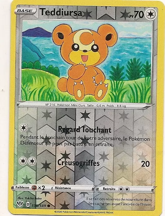 Ténèbres Embrasées - Teddiursa Reverse