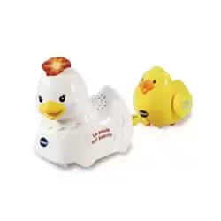 Cocotte la poule qui papote et Picotin bébé poussin