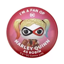 Funko Collectible Pinback Buttons - I\'m a Fan of Harley Quinn as Robin