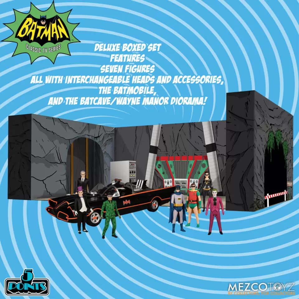 MezcoToyz - Batman (1966) - 5 Points 7 Figure Deluxe Box Set
