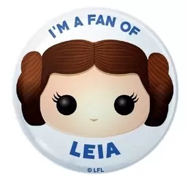 Funko Collectible Pinback Buttons - I\'m a Fan of Leia