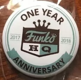 Funko Collectible Pinback Buttons - Funko HQ One Year Anniversary Button