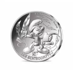 10€ Argent - Le Schtroumpf Poète