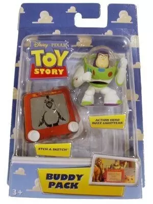 Toy Story Action Links - Etch A Sketch And Action Hero Buzz