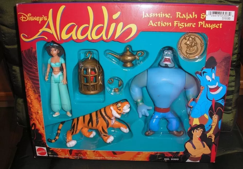 Aladdin (Mattel) - Jasmine,Genie And Raja Muti-Pack