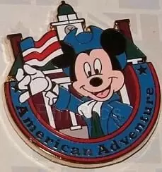 Epcot Around The World Pin Set - Mickey Mouse at the American Adventure Pavilion