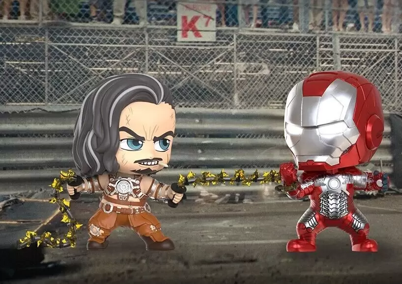 Cosbaby Figures - Iron Man 2 - Whiplash and Iron Man Mark V