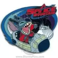 Disney Pins Open Edition - Stitch On Space Mountain
