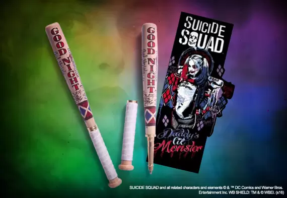 Suicide Squad - Harley Quinn, stylo batte de baseball et marque-pages -  objet NN4542 The Noble Collection : DC Comics