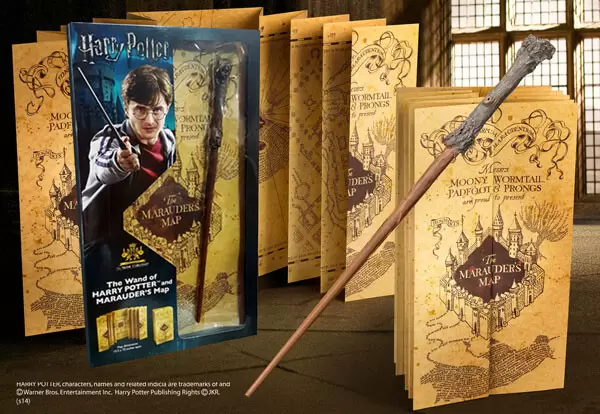 The Noble Collection : Harry Potter - Harry Potter Wand & Marauder\'s Map