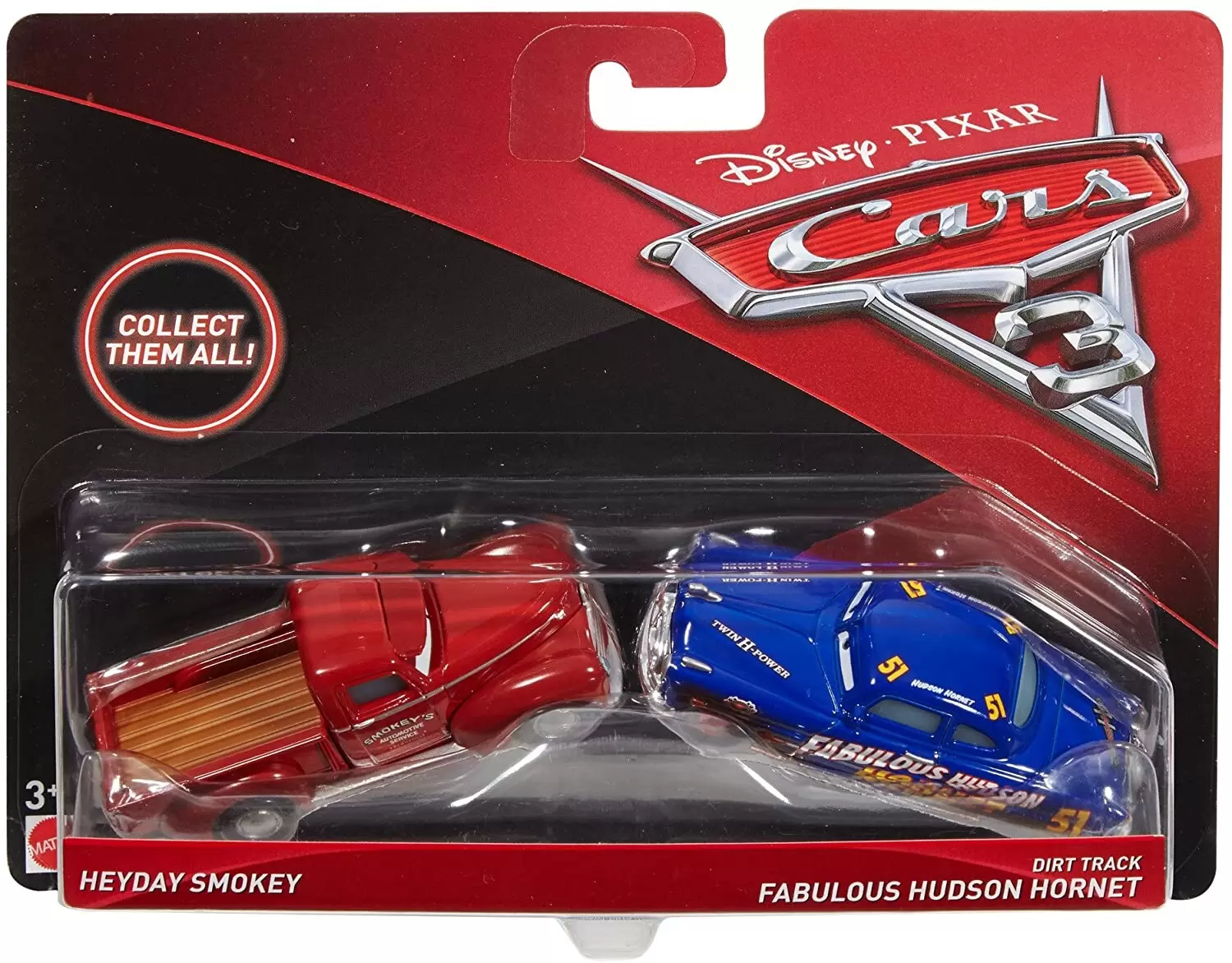Cars 3 - Heyday Smokey & Dirt Track Fabulous Hudson Hornet