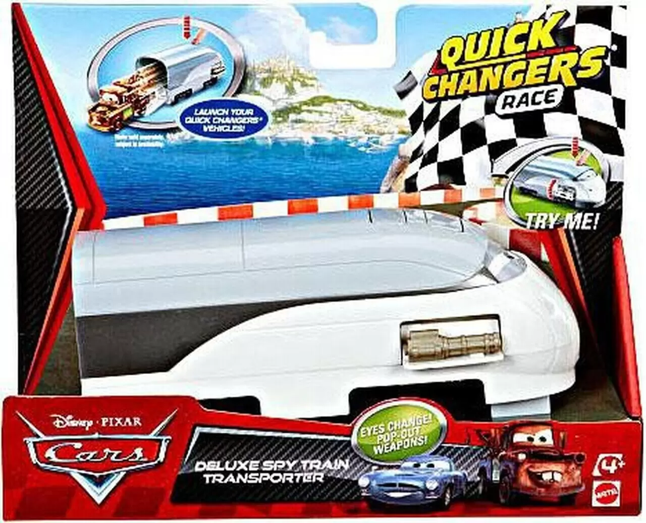 Cars Quick Changers - Deluxe Spy Train Transporter