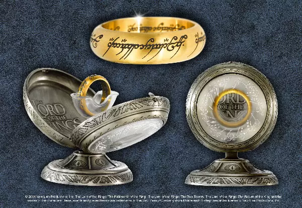 The Noble Collection : The Lord of the Rings - One Ring, Brushed Gold