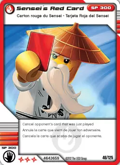 Lego Ninjago Battle Cards - 2012 - Sensei\'s Red Card