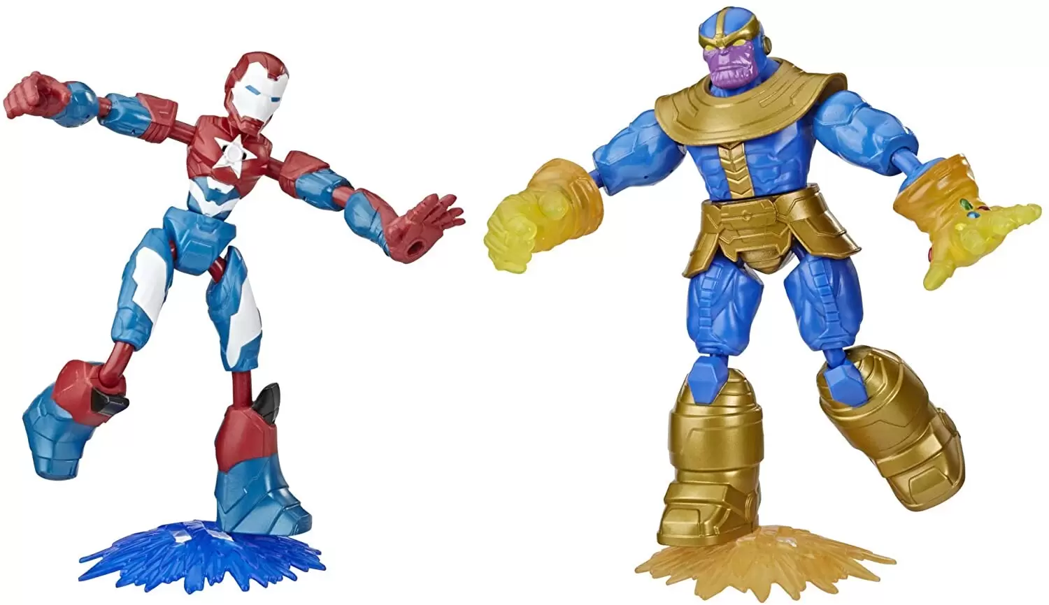 Marvel Bend and Flex Action Figures - Iron Patriot vs Thanos