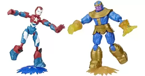 Bend and Flex Avengers Iron Patriot vs Thanos Action Figure Set 6" NEW 2020 