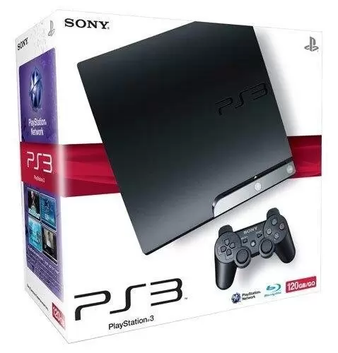 Matériel PlayStation 3 - Console PS3 120 Go noire + Manette PS3 Dual Shock 3 - noire