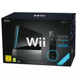 Console Wii Black + Wii Sports + Wii Sports Resort + Wii mote Plus Black