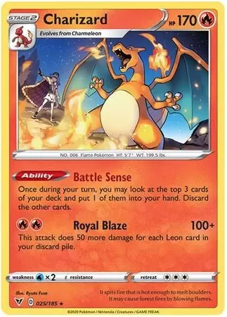 Charizard Vivid Voltage Pokemon Card 25 185