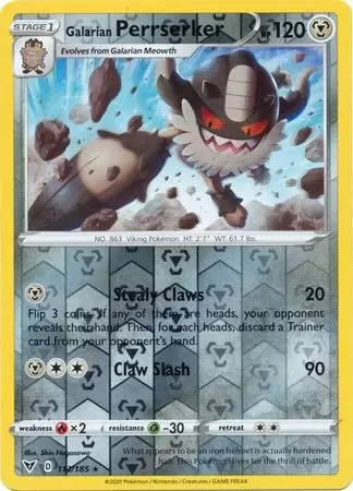 Vivid Voltage - Galarian Perrserker Reverse