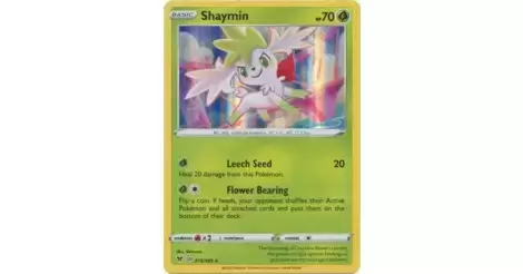 Pokemon SWSH4 Vivid Voltage Shaymin Holo Rare Card 15/185