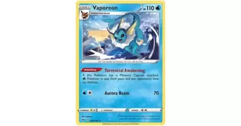 Vaporeon Rare 030/185 Pokémon TCG SWSH04: Vivid Voltage 