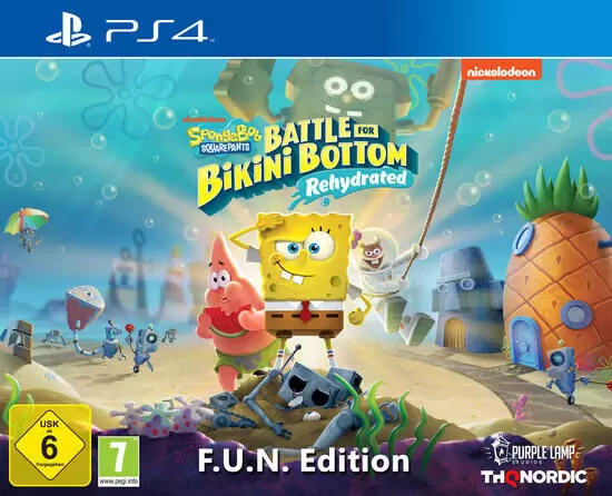 PS4 Games - Spongebob Squarepants: Battle For Bikini Bottom - Rehydrated - F.u.n Edition
