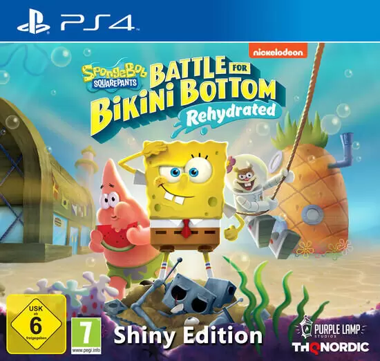 Jeux PS4 - Spongebob Squarepants: Battle For Bikini Bottom - Rehydrated - Shiny Edition