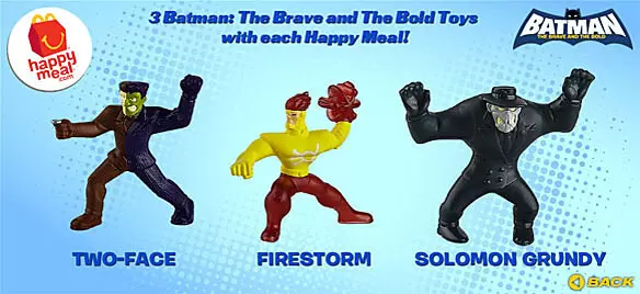 Two-Face, Firestorm And Solomon Grundy - Happy Meal - Batman The Brave And  The Bold 2011