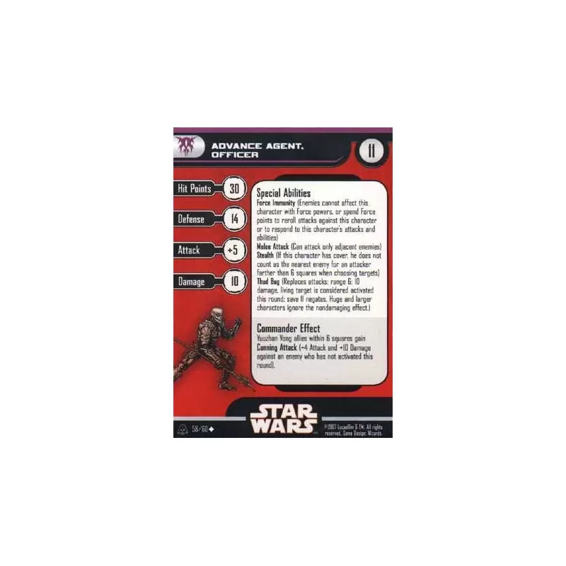 Alliance and empire - Advance Agent Officier