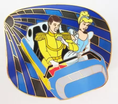 Disney Princesses and Princes on Thrill Rides - Space Mountain - Cinderella and Prince Charming