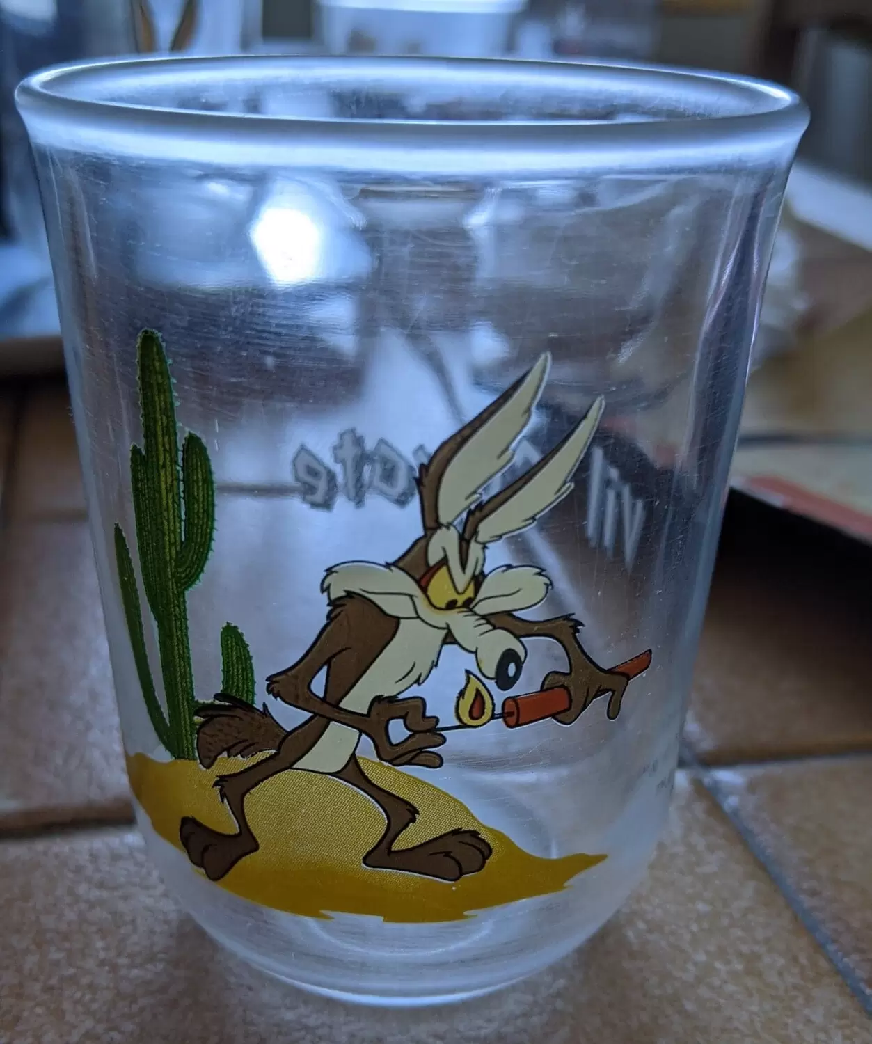 Verre moutarde Warner bros - Verre Vil Coyote