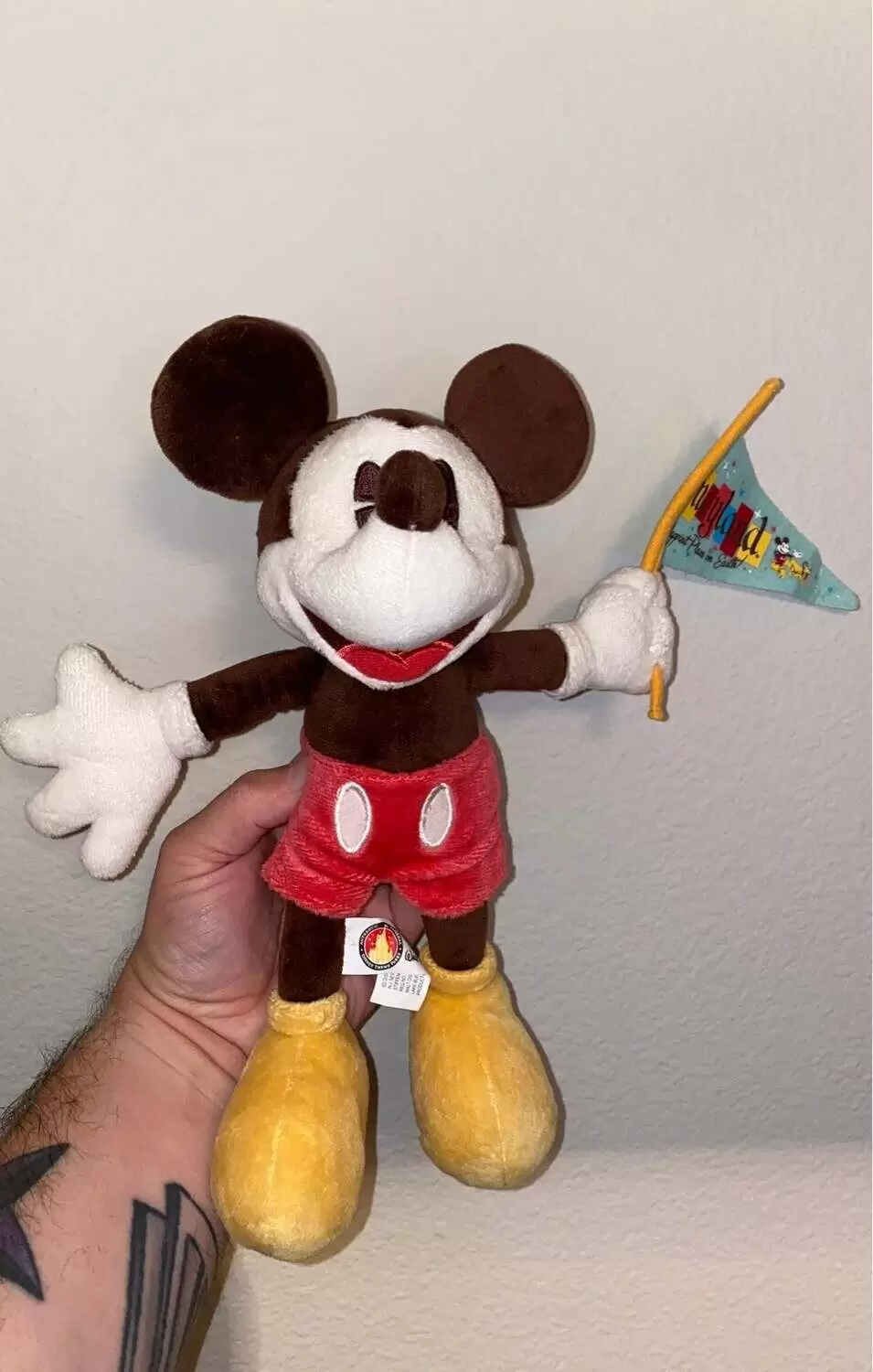 Peluches Disney Store - Mickey Mouse With Disneyland Flag