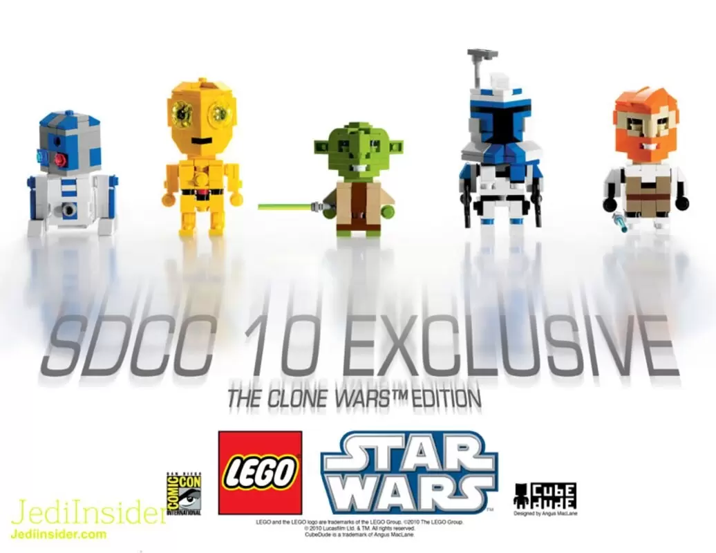 LEGO Star Wars - Lego Cube Dude Light Side SDCC 2010 - The Clone Wars Edition