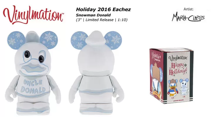 Happy Holiday 2016 - Donald Duck - snowman