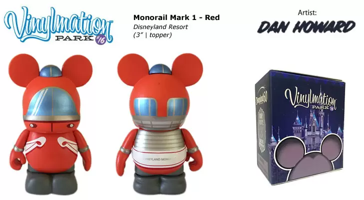 Park 16 - Disneyland Resort 60th Anniversary - Monorail Mark 1 - red