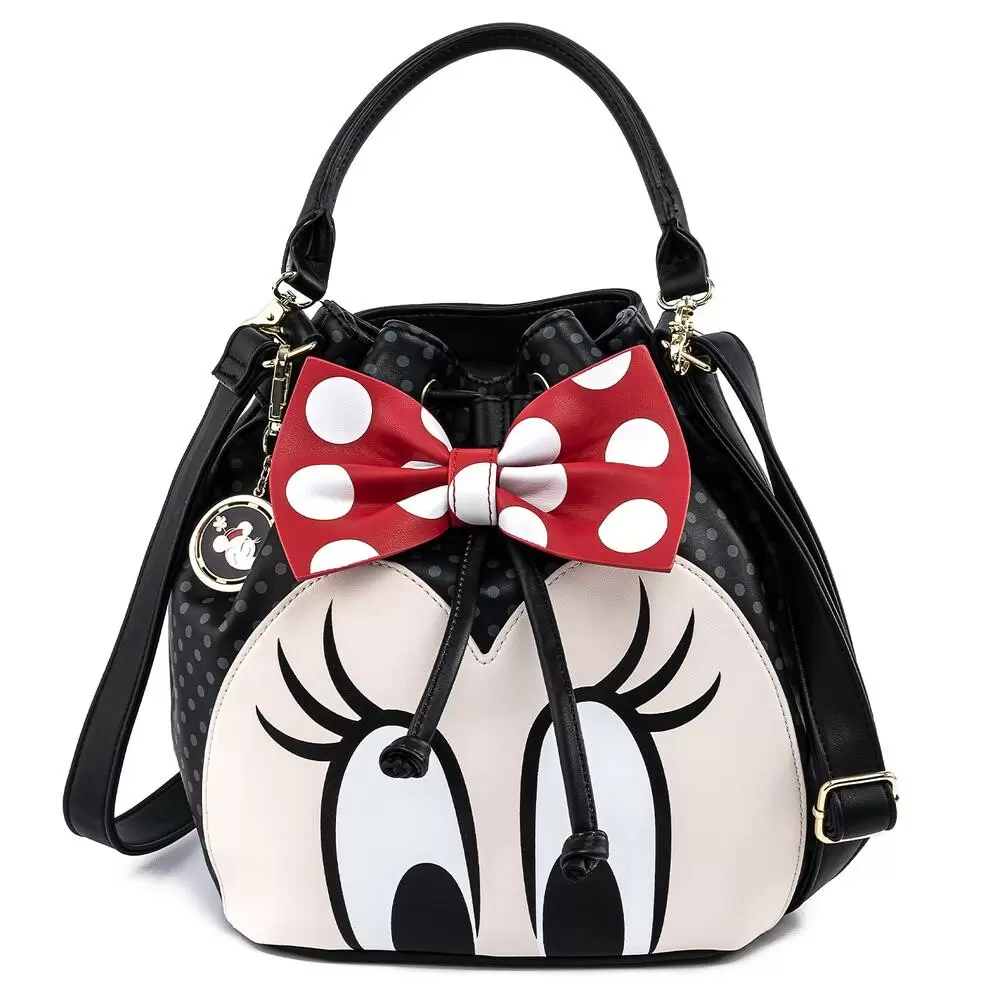 Loungefly - Minnie Mouse Bow Crossbody Bucket Bag